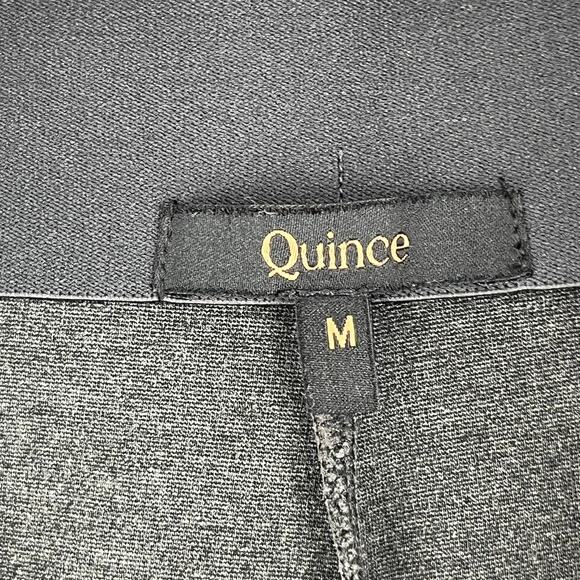Quince Ultra-Stretch Ponte Super Wide Leg Ankle Pants Gray Medium - Picture 4 of 6